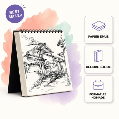 Sova Sketch — Mini carnet d'art voyage A5