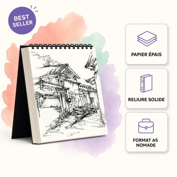 Sova Sketch — Mini carnet d'art voyage A5
