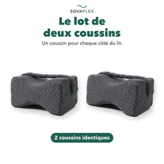 Lot de deux coussins genoux, un coussin pour chaque côté du lit