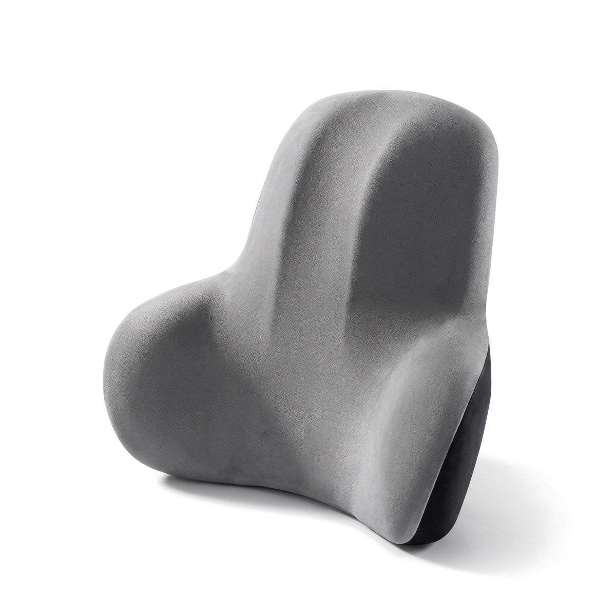 Coussin lombaire SovaFlex gris, sur fond blanc