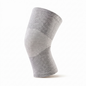 Genouillère de compression SovaFlex grise en maille de bambou, vue produit sur fond blanc